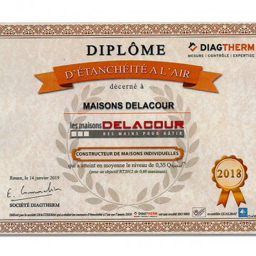 Diplôme d'étanchéité à l'air 2018 